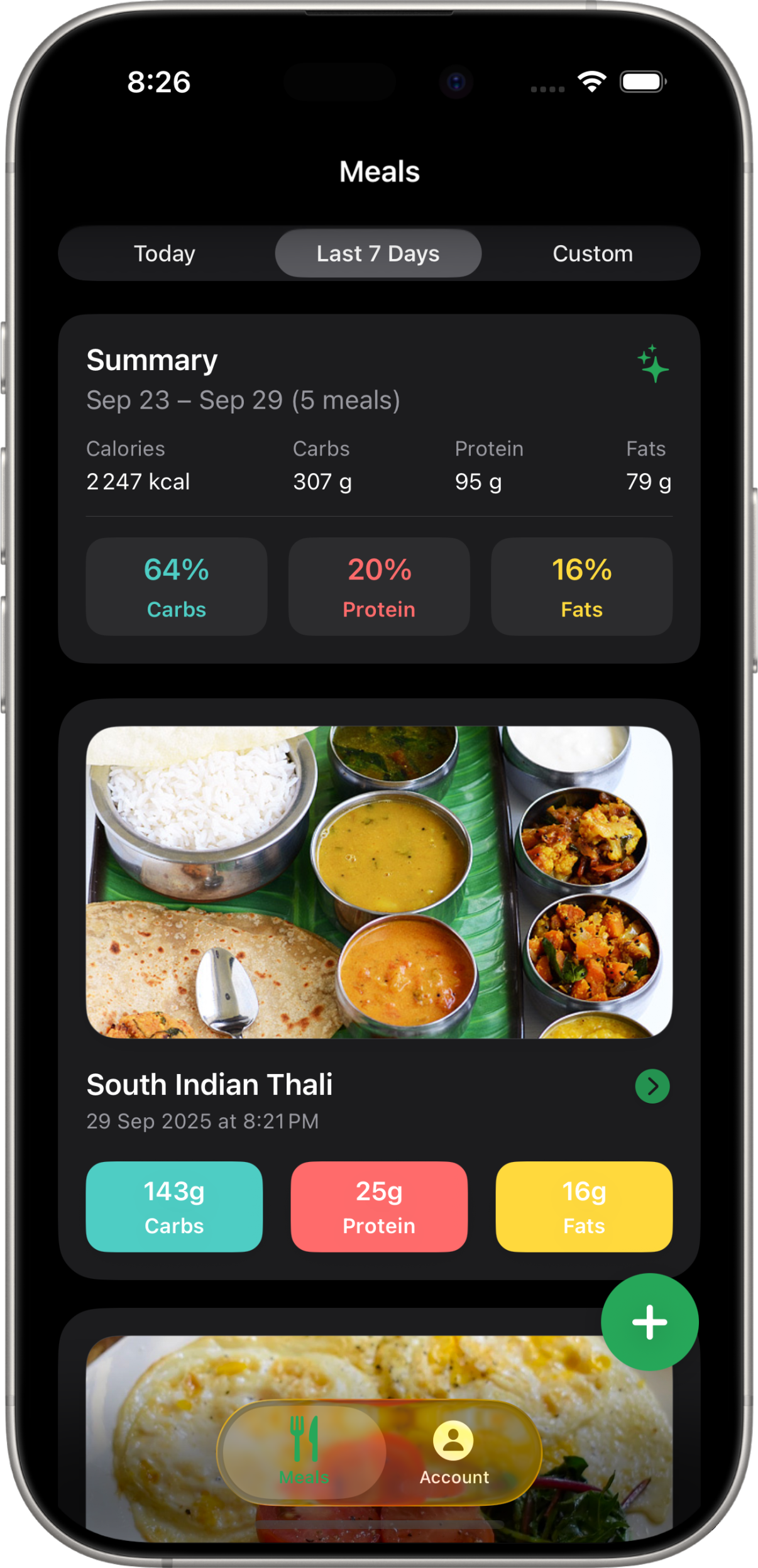 NutriTrek meal view thumbnail